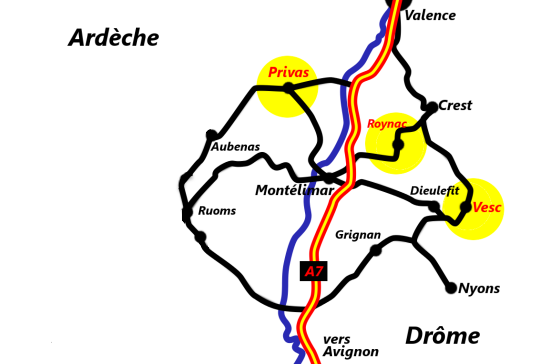Carte Drôme Ardèche
