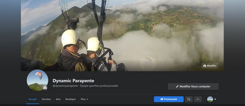 page facebook Dynamic Parapente